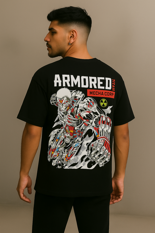 ARMORED TITAN - Printed Oversized Tshirt