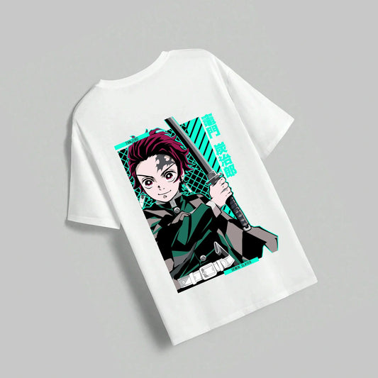 DEMON SLAYER - Printed Oversized Tshirt For Real Aesthetic people