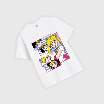 SAILORMOON - Printed Oversized Tshirt For Comfortable Wear